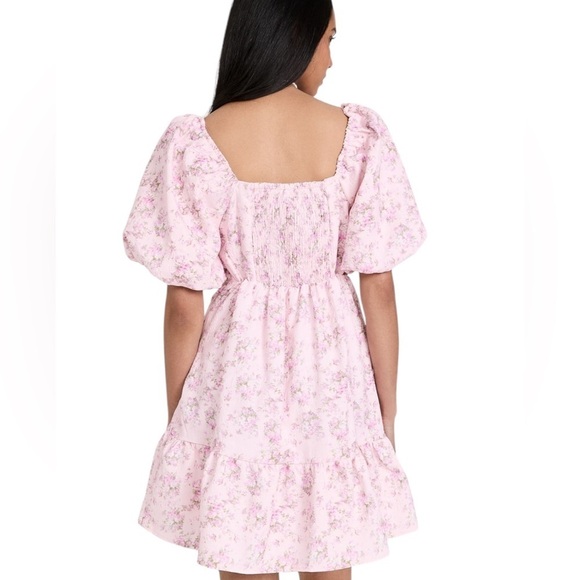 English Factory Textured Floral Mini Dress Pink Size Medium - Picture 3 of 9
